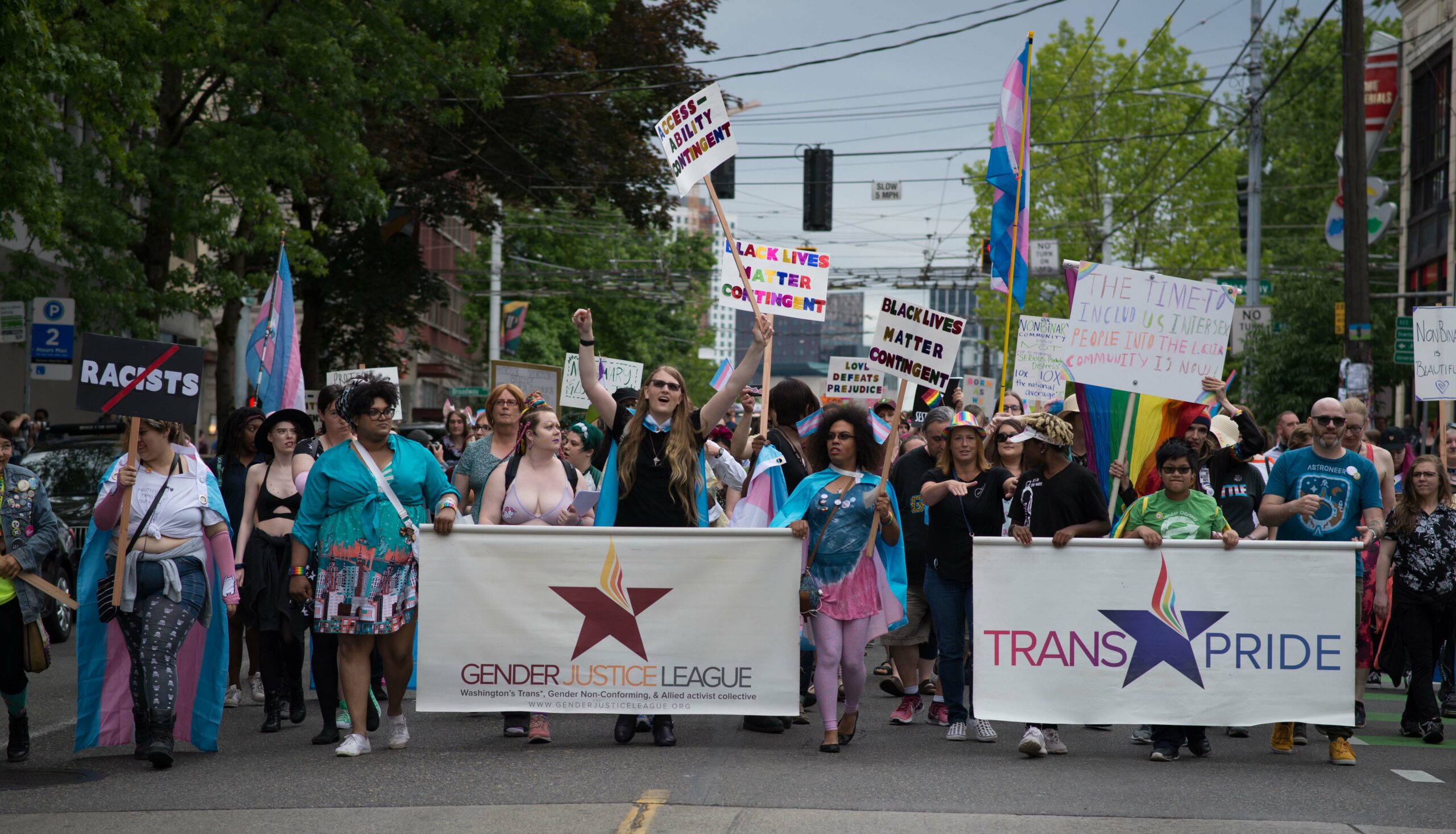 Marching 2018 Trans Pride