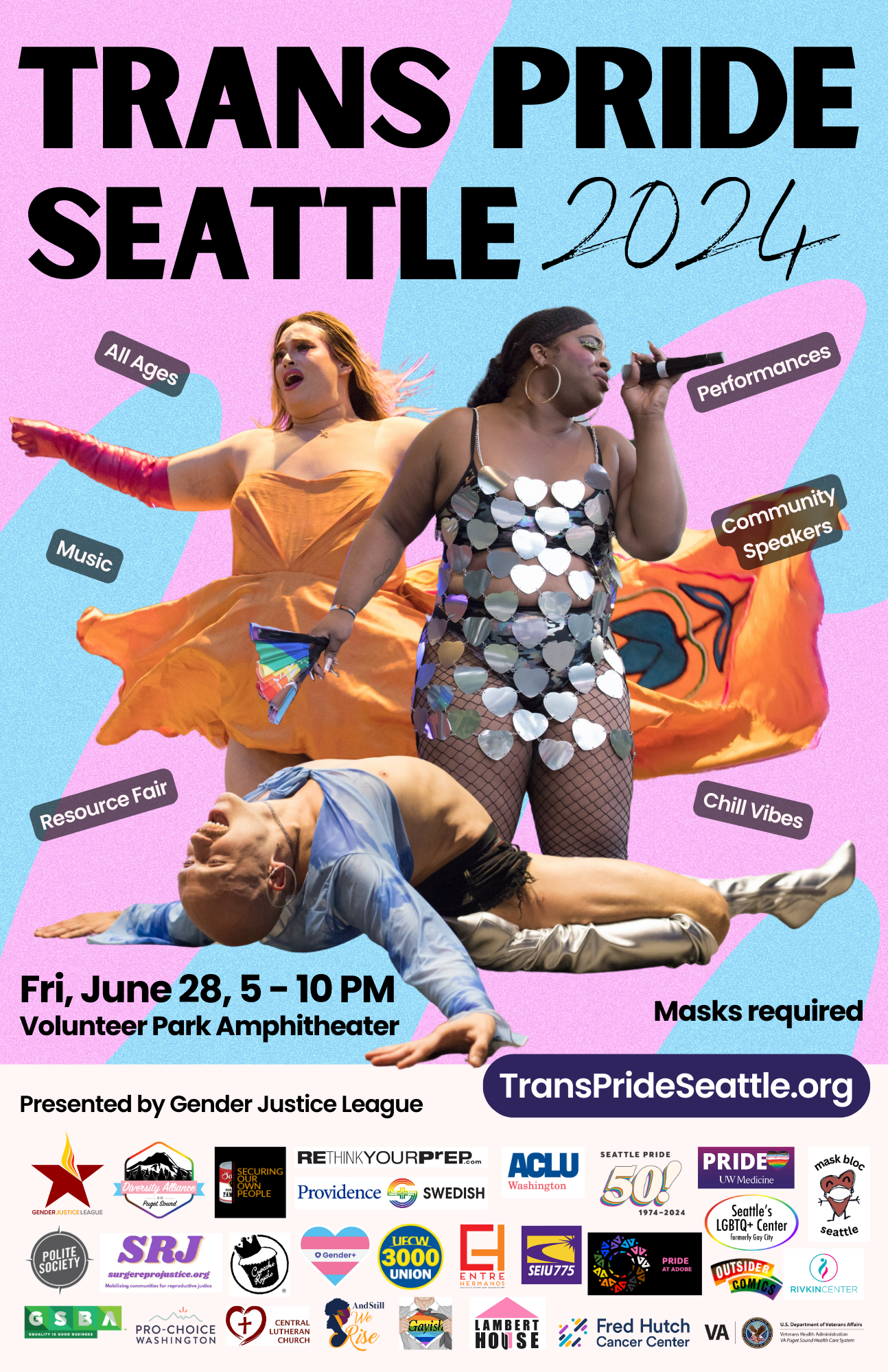 Trans Pride Seattle 2024 poster