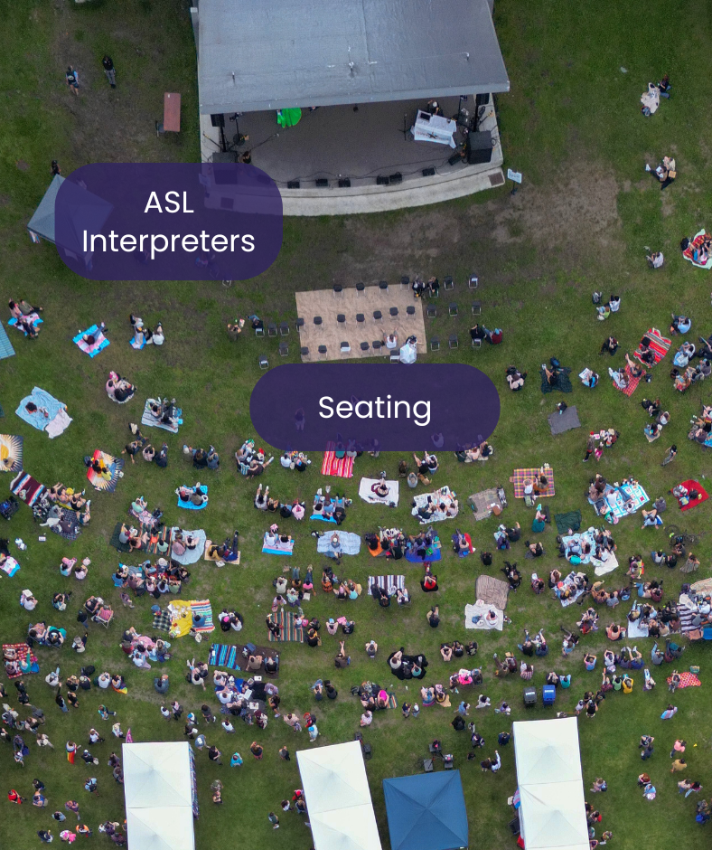 Photo showing seating and ASL interpre